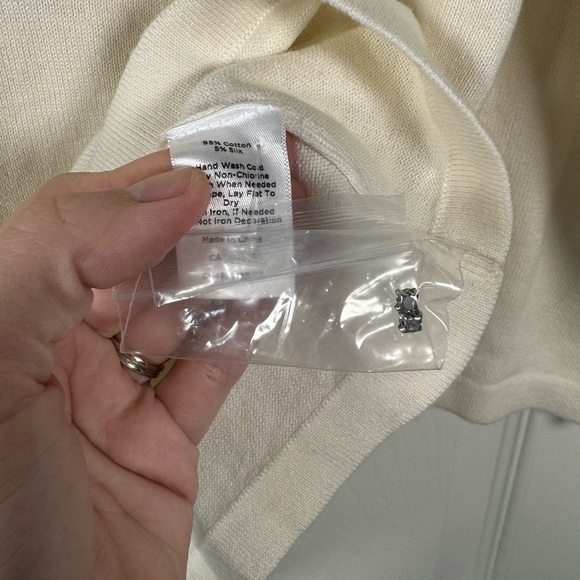 NWOT Talbots Bejeweled Cream Knit Sweater Embellished Women Size XLarge - Picture 5 of 8